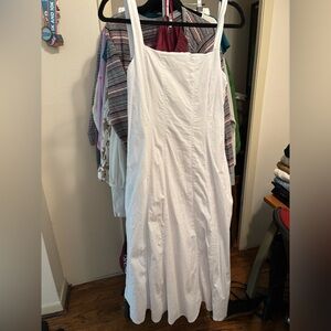 Abercrombie and Fitch Maxi White Linen Dress